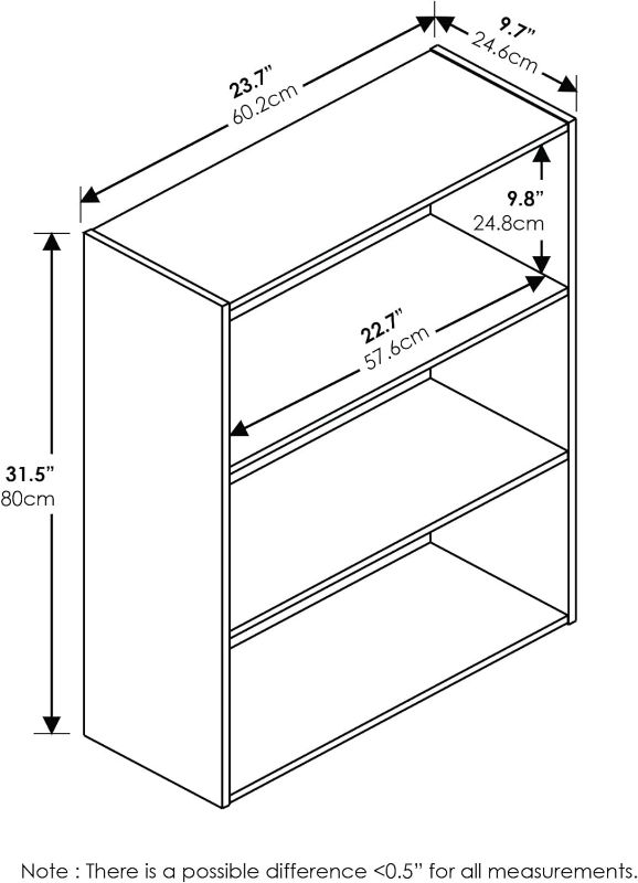 Photo 4 of (READ NOTES) Furinno Pasir 3-Tier Open Shelf Bookcase (PARTS ONLY) 