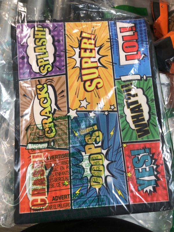 Photo 1 of Leffis Comic Book Storage, Comic Book Box Foldable Comic Short Box with Pattern, Comic Book Bin with Fully Enclosed Lid and Label Slot, 13.8" X 7.5" X 9.6" Holds 150 Comics 1 pack Colour