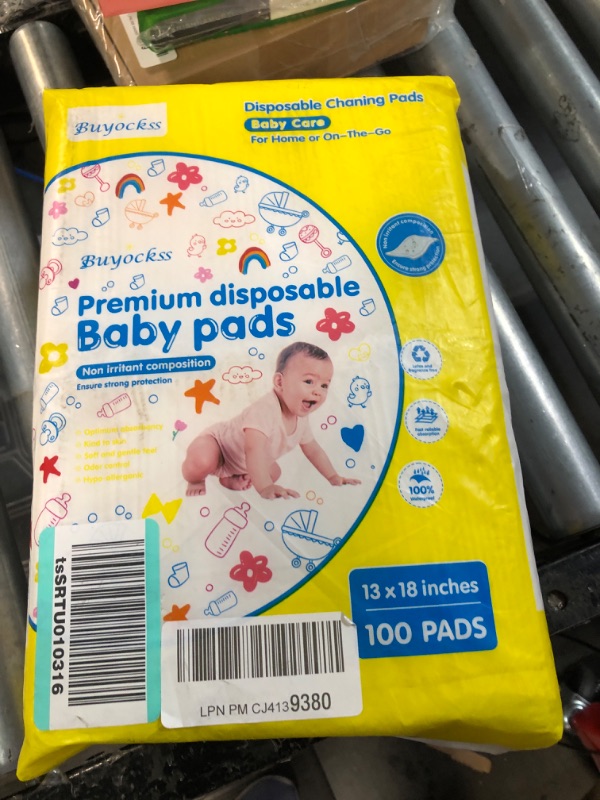 Photo 2 of Baby Disposable Changing Pads 100 Count Incontinence Underpad Diaper Changing Liners Quick Absorb Soft Breathable Waterproof Leak Proof 13x18in 13x18 Inch Pack of 100 White