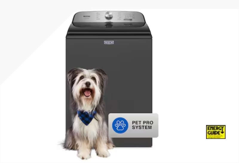 Photo 1 of Maytag Pet Pro 4.7-cu ft High Efficiency Agitator Top-Load Washer (Volcano Black)