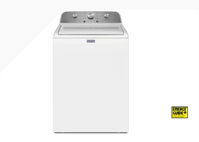 Photo 1 of Maytag 4.5-cu ft High Efficiency Agitator Top-Load Washer (White)