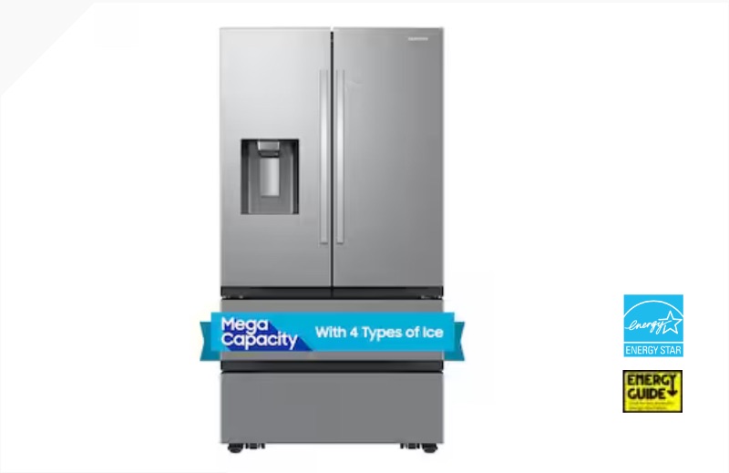 Photo 1 of Samsung Mega Capacity 29.8-cu ft 4-Door Smart French Door Refrigerator with Dual Ice Maker 