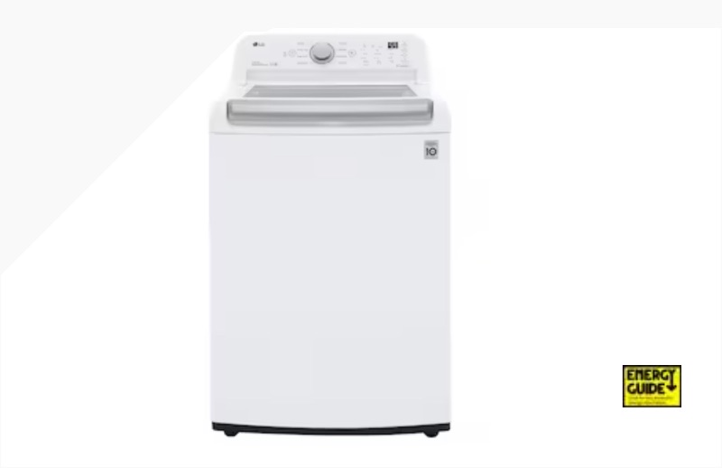 Photo 1 of LG 4.8-cu ft High Efficiency Agitator Top-Load Washer (White) ENERGY STAR