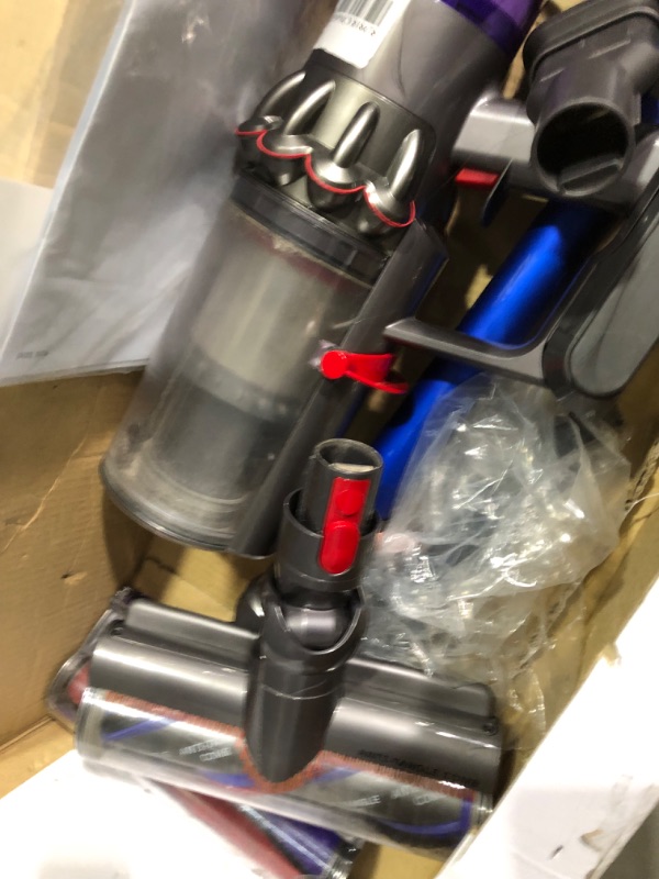 Photo 3 of **MINOR DAMAGE USED/DIRTY**
Dyson V11 Cordless Stick Vaccum, Large, Nickel/Blue