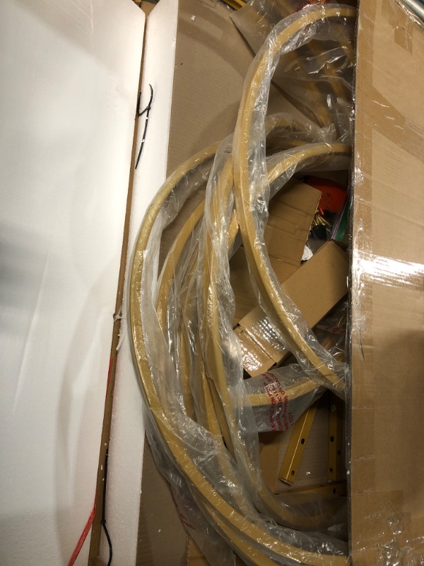 Photo 1 of LITTLE TREE Faux Marble Console Table with Geometric Frame, 40 Inch Entryway Sofa Table Narrow Long,