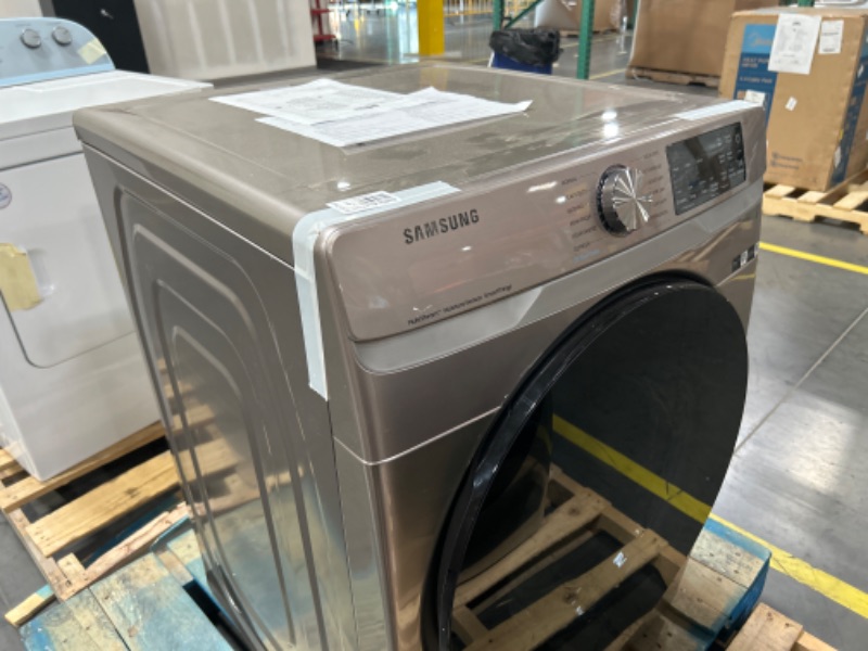 Photo 1 of Samsung 7.5-cu ft Stackable Steam Cycle Smart Electric Dryer (Champagne)