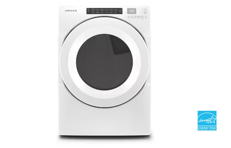 Photo 1 of Amana 7.4-cu ft Stackable Electric Dryer (White) ENERGY STAR