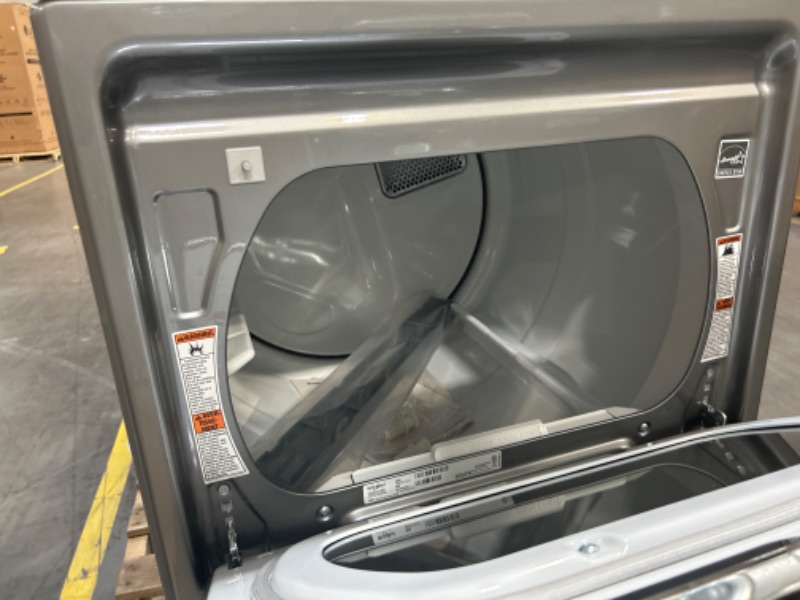 Photo 5 of Whirlpool Smart Capable 7.4-cu ft Steam Cycle Smart Electric Dryer (Chrome Shadow) ENERGY STA