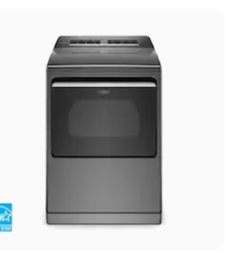 Photo 1 of Whirlpool Smart Capable 7.4-cu ft Steam Cycle Smart Electric Dryer (Chrome Shadow) ENERGY STA