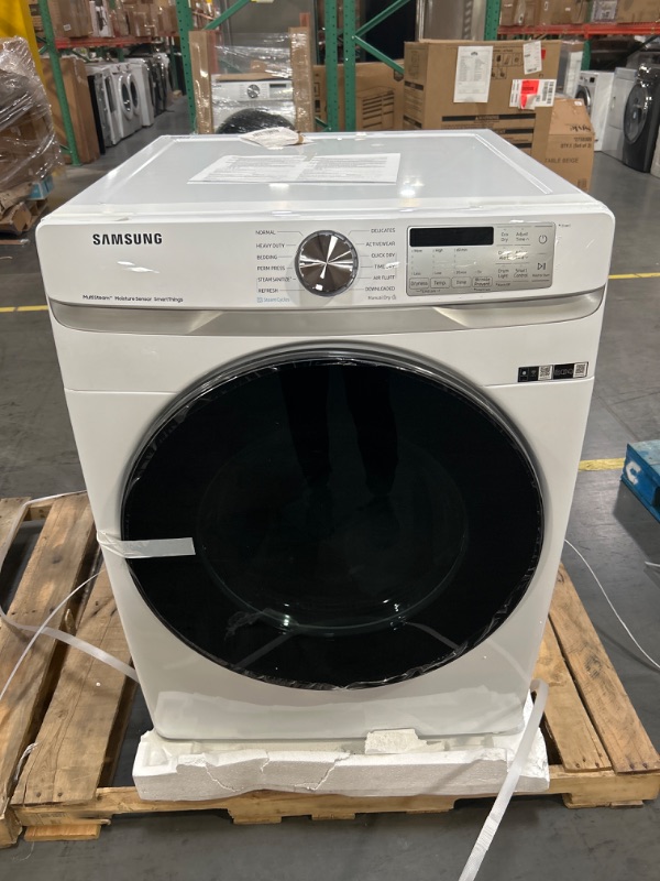 Photo 2 of Samsung 7.5-cu ft Stackable Steam Cycle Smart Electric Dryer (White)