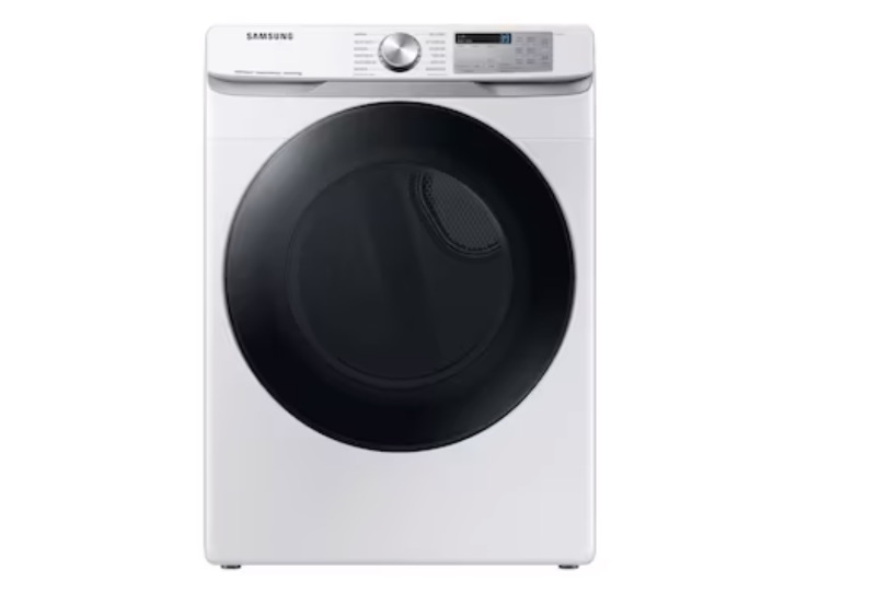 Photo 1 of Samsung 7.5-cu ft Stackable Steam Cycle Smart Electric Dryer (White)