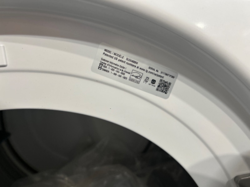 Photo 6 of LG True Steam 7.4-cu ft Stackable Steam Cycle Smart Electric Dryer (White) ENERGY STAR