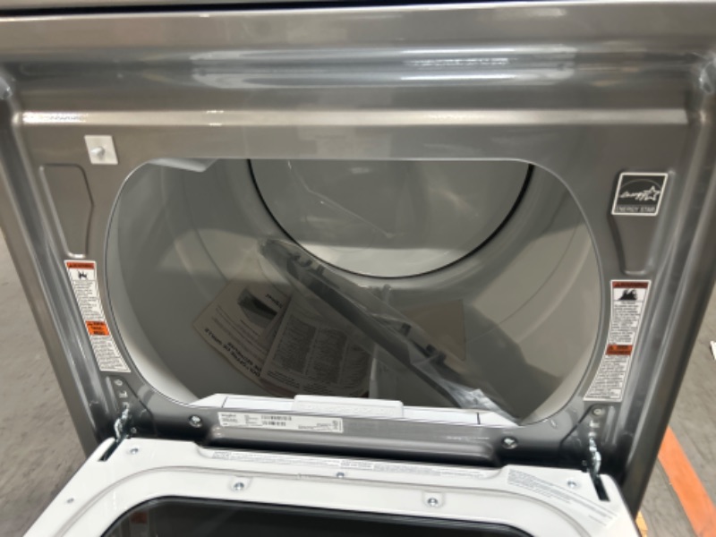Photo 6 of Whirlpool Smart Capable 7.4-cu ft Steam Cycle Smart Electric Dryer (Chrome Shadow) ENERGY STAR