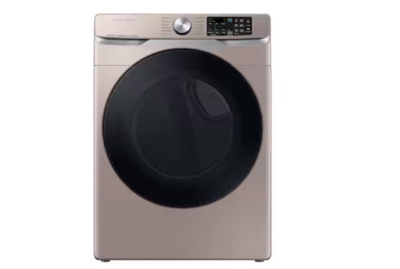 Photo 1 of Samsung 7.5-cu ft Stackable Steam Cycle Smart Electric Dryer (Champagne)