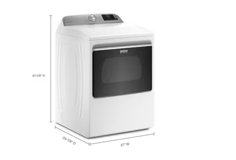 Photo 1 of Maytag SMART Capable 7.4-cu ft Smart Electric Dryer (White)