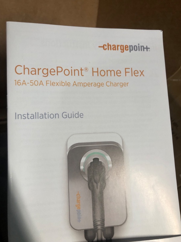 Photo 3 of ChargePoint Home Flex Electric Vehicle (EV) Charger upto 50 Amp, 240V, Level 2 WiFi Enabled EVSE, UL Listed, Energy Star, NEMA 6-50 Plug or Hardwired, Indoor/Outdoor, 23-Foot Cable