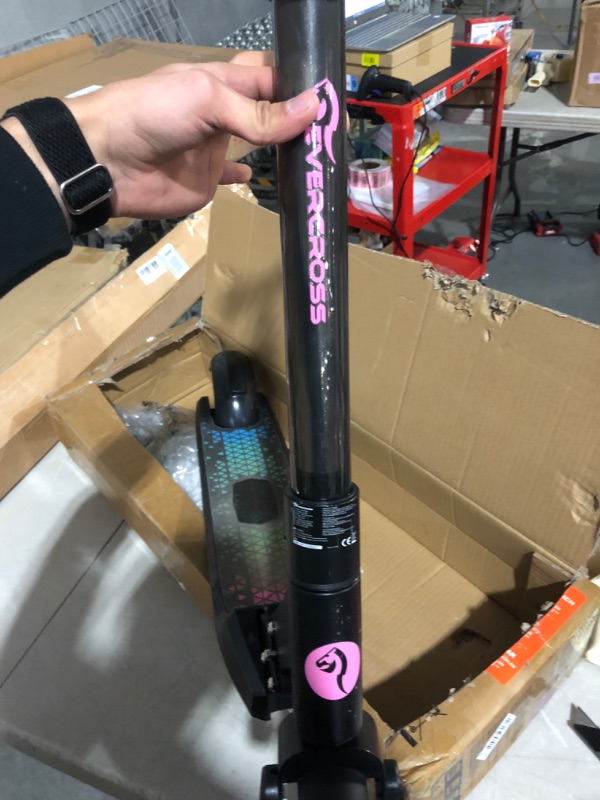 Photo 3 of [FOR PARTS, READ NOTES] NONREFUNDABLE
EVERCROSS EV06C Electric Scooter, Foldable Electric Scooter, pink/black