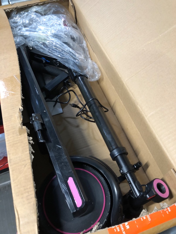 Photo 2 of [FOR PARTS, READ NOTES] NONREFUNDABLE
EVERCROSS EV06C Electric Scooter, Foldable Electric Scooter, pink/black