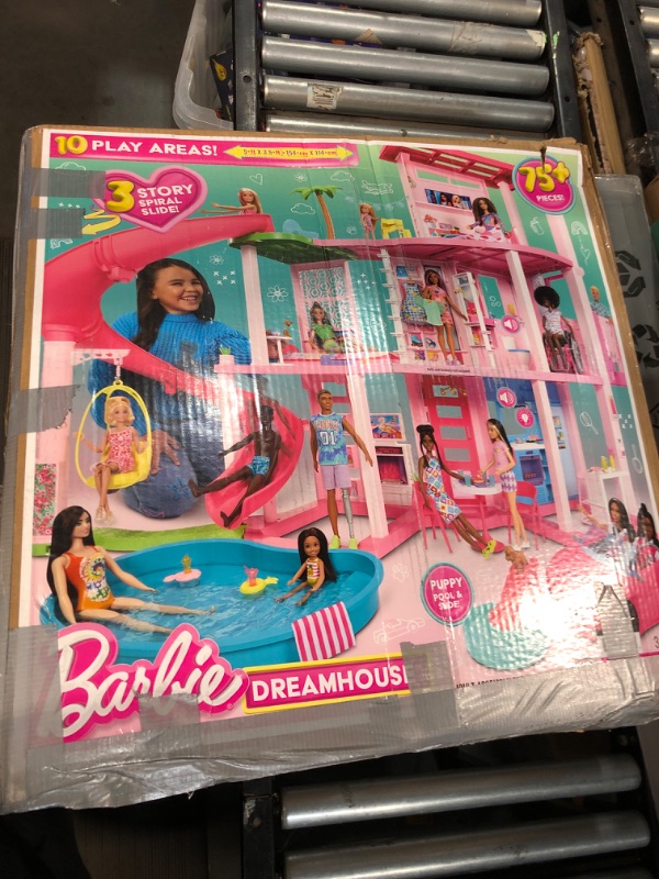 Photo 3 of Barbie Dreamhouse 2023, Pool Party Doll House with 75+ Pieces and 3-Story Slide, Barbie House Playset, Pet Elevator and Puppy Play Areas?