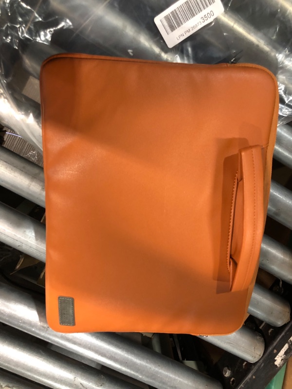 Photo 2 of ***BURNT ORANGE COLOR*** Hyfant Laptop Messenger Shoulder Bag 11-14 inch Leather Laptop Samsung LG GIGABYTE Chromebook 12-14" ORANGE