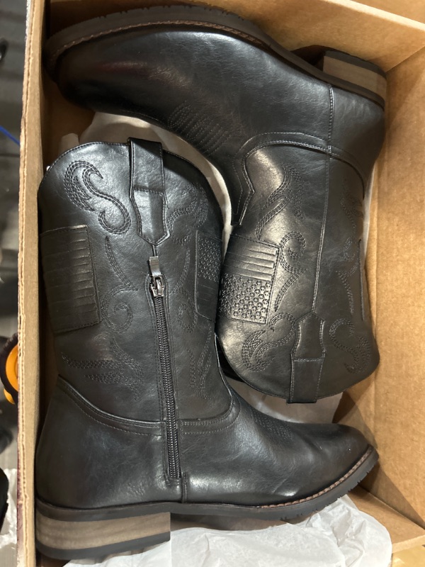 Photo 2 of mens size 9- black boots