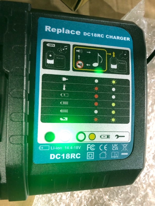 Photo 4 of Anopiw DC18RC Replace Makita Charger DC18RC DC18RD DC18RC DC18RA DC18SD DC18SF to Charge14.4V 18 Volt LXT Lithium-ion Battery BL1815 BL1850 BL1840 BL1830 LXT-400 BL1820