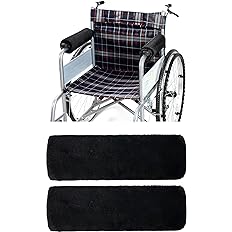 Photo 1 of 2PCS-Wheelchair Armrest Pads-Wheelchair Accessory.Comfortable Self-Adhesive Foam Cushion Padding Long-Lasting Use Padded Arm Rest Covers Suitable Wheelchairs & Office & Transport Chair (Black)
