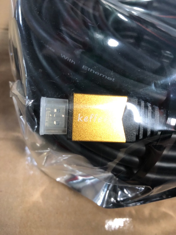 Photo 3 of KEFFERLO HDMI Cable 100ft 4K Ultra High Speed HDMI 2.0V Cable Bandwidth 18Gbps with Signal Booster Support 4K,3D,1080P,Ethernet,ARC