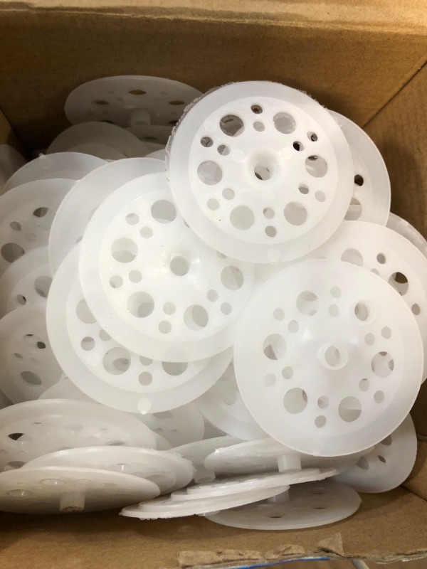 Photo 2 of 45 mm Plastic Washers Load Spreading Polypropylene Washers for Fixing and Supporting Rigid Foam Insulation Foam Board Load Spreading for Screws Nail(200 Pcs)