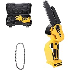 Photo 1 of Cordless Power Chainsaw, for DeWALT 20V Max Lithium Battery 6-Inch Hand-held Mini Pruning Saw with Brushless Motor & Replacement Chain for Wood Cutting |Tree Trimming |Camping |Christmas (NO Battery)