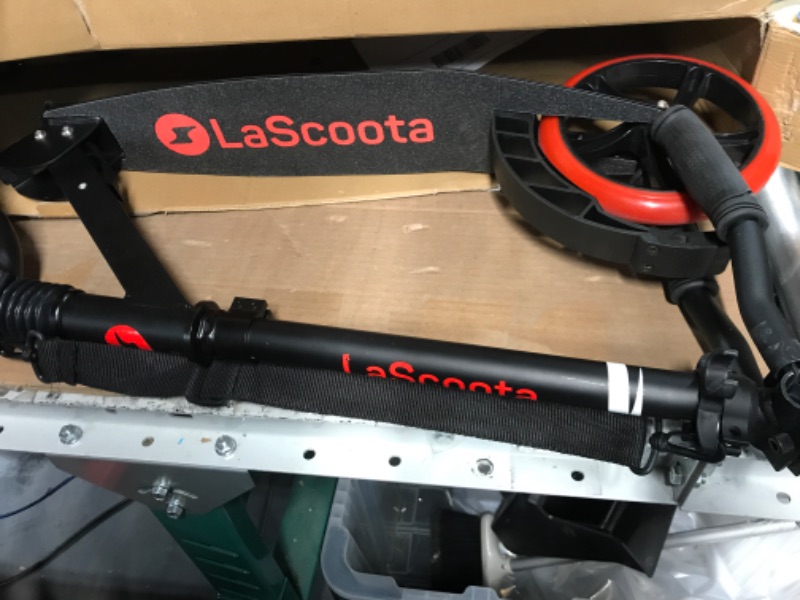 Photo 3 of **SEE NOTES/DAMAGED**
LaScoota Professional Scooter for Ages 6+, Teens & Adults I Lightweight & Big Sturdy Wheels for Kids, Teen and Adults. A Foldable Kick Scooter for Indoor & Outdoor Fun. Great Gift & Toy. Up to 264 lbs Red