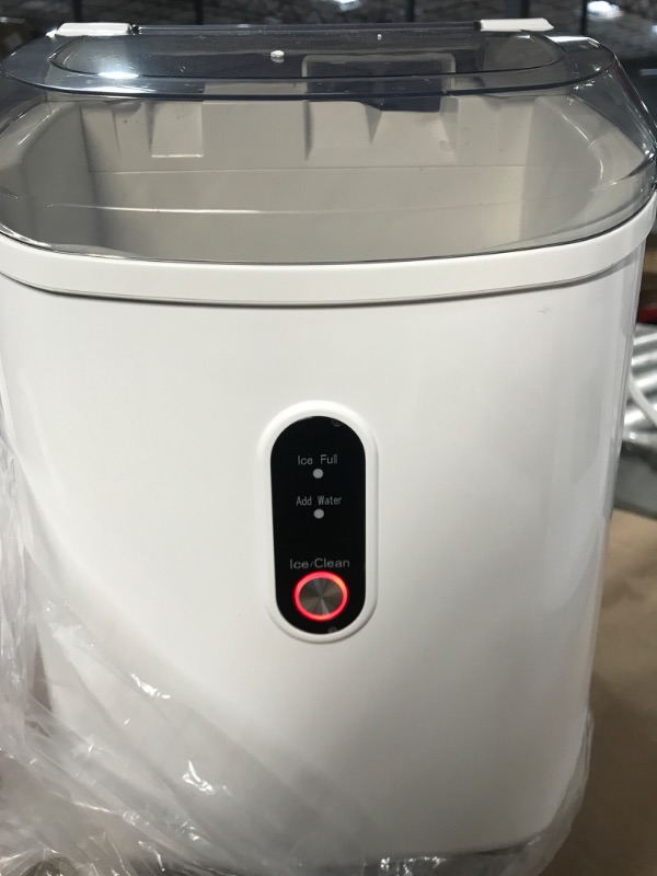 Photo 2 of (READ NOTES) Nugget Countertop Ice Maker with Soft Chewable Ice, 34Lbs/24H, Pebble Portable Ice Machine with Ice Scoop, Self-Cleaning, One-Click Operation, for Kitchen,Office Stainless Steel Silver 34Lbs/24H Stainless Steel Silver 1