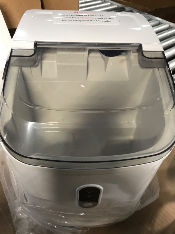 Photo 4 of (READ NOTES) Nugget Countertop Ice Maker with Soft Chewable Ice, 34Lbs/24H, Pebble Portable Ice Machine with Ice Scoop, Self-Cleaning, One-Click Operation, for Kitchen,Office Stainless Steel Silver 34Lbs/24H Stainless Steel Silver 1