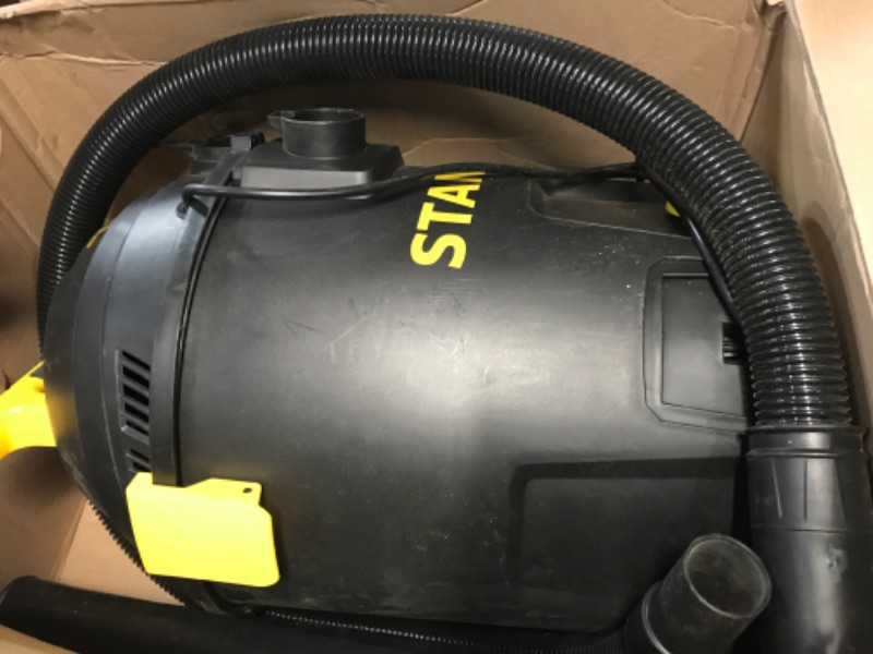 Photo 3 of ***NOT FUNCTIONAL - FOR PARTS - NONREFUNDABLE - SEE COMMENTS*** 
Stanley Wet/Dry Vacuum SL18191P, 10 Gallon 4 Horsepower 16 FT Clean Range Shop Vacuum