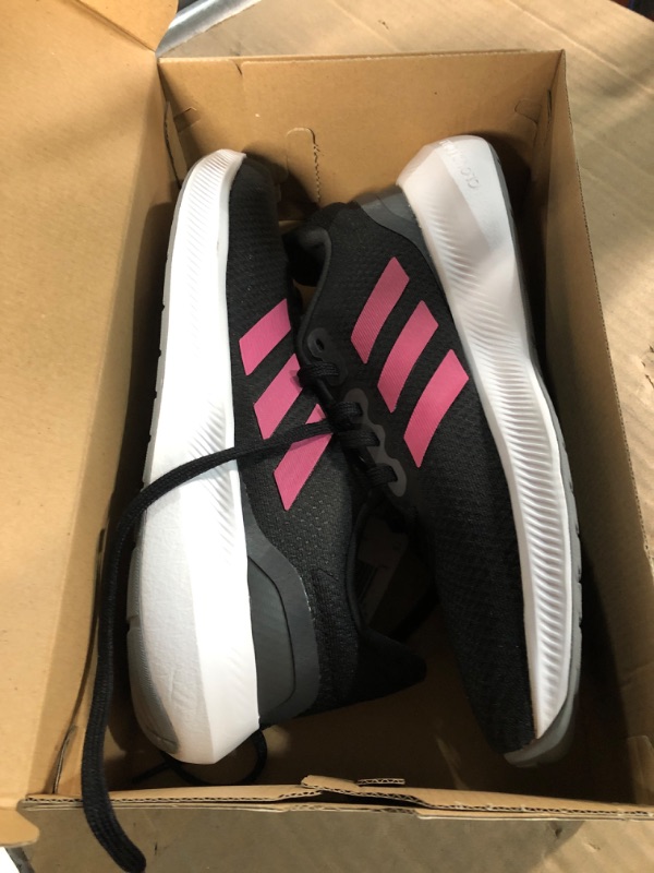 Photo 2 of adidas Women's Run Falcon 3.0 Shoe 9 Black/Pulse Magenta/Grey