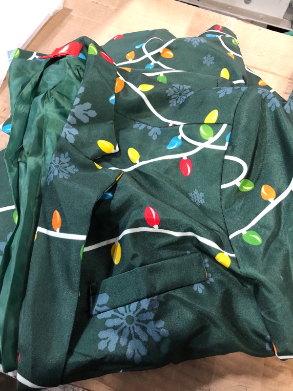 Photo 2 of Christmas Green Tree Light Up Men's Blazer- size M