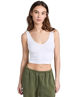 Photo 1 of FP Movement Women's Solid Rib Brami Top- siz M/L
