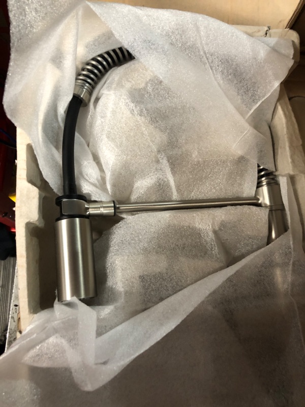 Photo 2 of ***SEE NOTE*** Delta Faucet Antoni Pull Down Kitchen Faucet with Pull Down Sprayer, Commercial Kitchen Sink Faucet, Faucets for Kitchen Sink, Magnetic Docking Spray Head, SpotShield Stainless 18803-SP-DST Spotshield Stainless Faucet