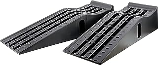 Photo 1 of MaxxHaul 50515 6" Lift Car Ramp 6,500 Lbs Capacity Per Pair 3,250 Lbs Per Ramp, 2- Pack , Black