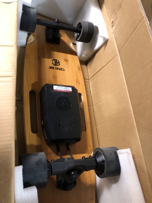 Photo 3 of **PARTS ONLY DONE NOT COME WITH REMOTE ISSUES PAIRING WITH OTHER DEVICES
 Jking Electric Skateboard Electric Longboard with Remote Control Electric Skateboard,700W 