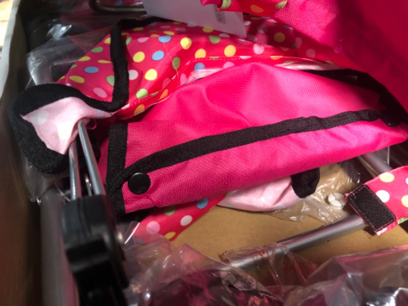 Photo 4 of **MISSING PARTS**
Exquisite Buggy, Twin Doll Stroller with Diaper Bag and Swivel Wheels Pink & Polka Dot 