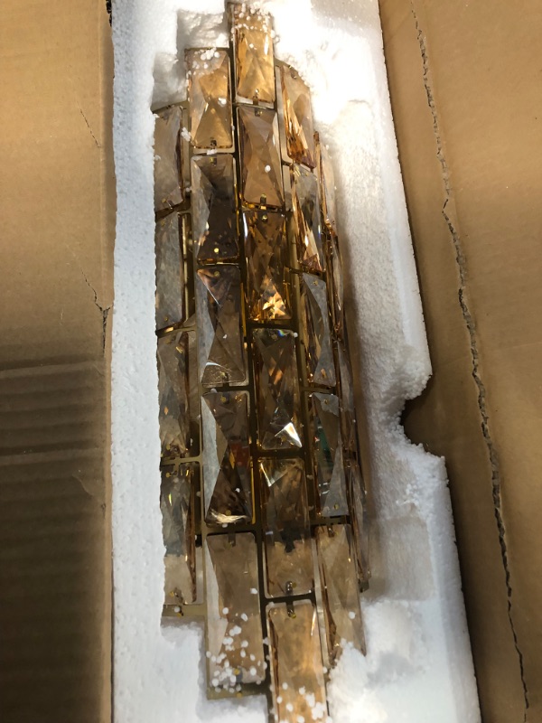 Photo 4 of **NONREFUNDABLE**FOR PARTS OR REPAIR**SEE NOTES**
Modern Crystal Wall Sconces,Gold Wall Light Fixtures, Luxury Indoor Wall Lamp,Amber Crystal Vanity Wall Mount Lamps,Wall Lighting for Living Room Bedroom Bathroom Bedside Hallway Stairway Gold-A10