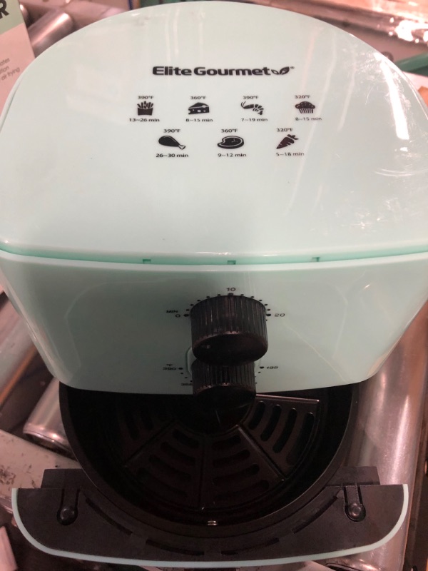 Photo 2 of Elite Gourmet EAF-3218BL Personal 1.1Qt Compact Space Saving Electric Hot Air Fryer Oil-Less Healthy Cooker, Timer & Temperature Controls
