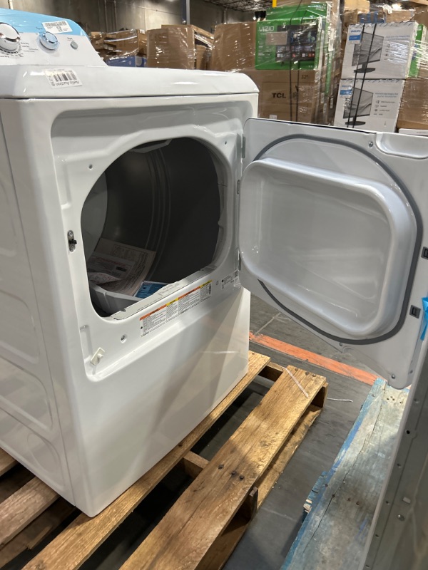 Photo 6 of GE 7.2 cu. ft. Electric Dryer in White with Wrinkle Care