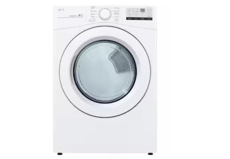 Photo 1 of LG 7.4-cu ft Stackable Electric Dryer (White) ENERGY STAR