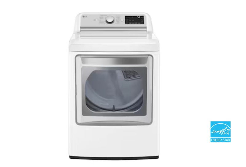 Photo 1 of LG TurboSteam 7.3-cu ft Steam Cycle Smart Electric Dryer (White) ENERGY STAR