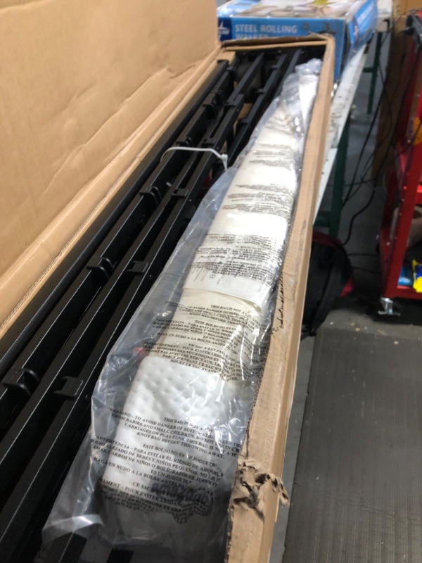 Photo 1 of Amazon Basics Smart Box Spring Bed Base, 5-Inch Mattress Foundation - Full Size, Tool-Free Easy Assembly & Metal Bed Frame, 9-Leg Base for Box Spring and Mattress - Full, 74.5 x 53.5-Inches