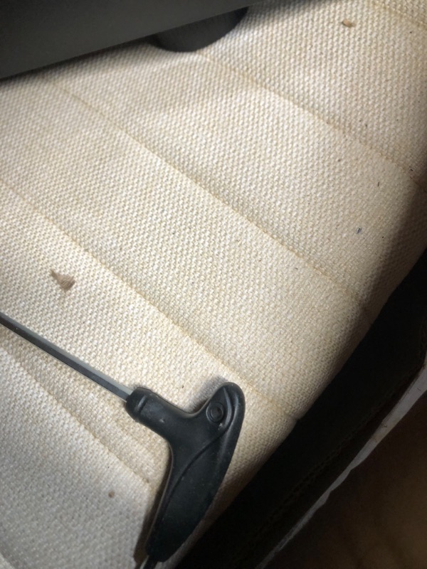 Photo 2 of ***USED - LIKELY MISSING PARTS***
Cross Legged Office Chair, Armless Wide Desk Chair No Wheels, Modern, Swiveling