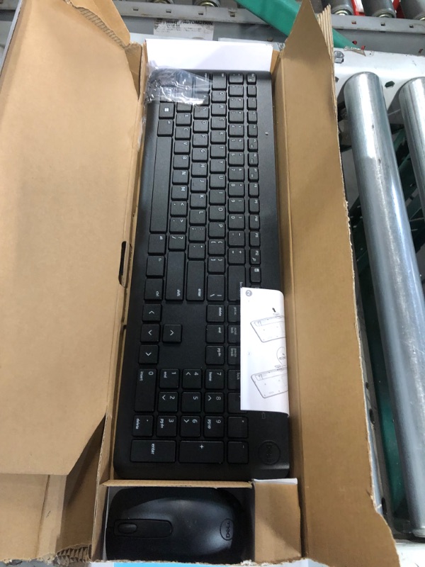 Photo 4 of Dell Wireless Keyboard and Mouse - KM3322W, Wireless - 2.4GHz, Optical LED Sensor, Mechanical Scroll, Anti-Fade Plunger Keys, 6 Multimedia Keys, Tilt Leg - Black