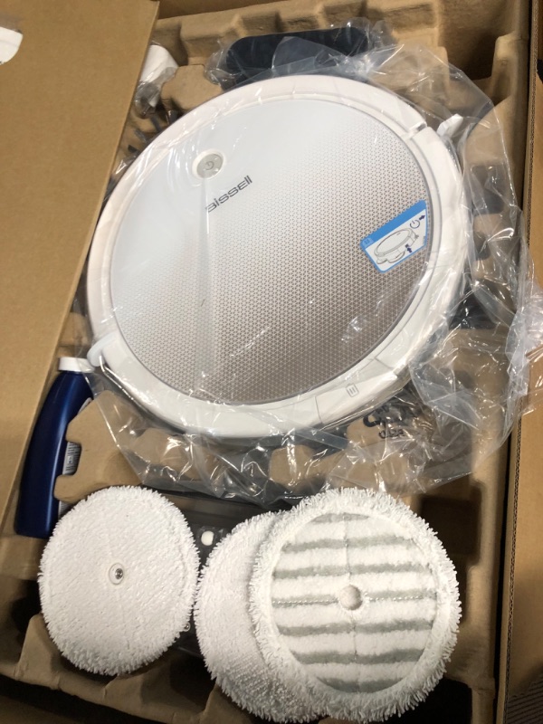 Photo 3 of **UNKNOWN MISSING PARTS/HARDWARE, MISSING BATTERY** Bissell SpinWave Pet Robot, 2-in-1 Wet Mop and Dry Robot Vacuum, WiFi Connected with Structured Navigation, 3347